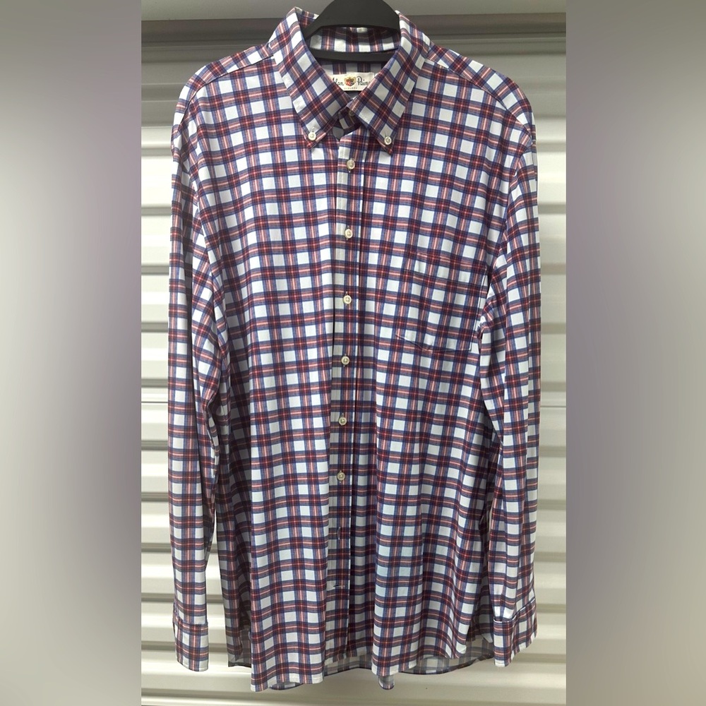 Alan Paine Plaid Long Sleeve Button Down Shirt
